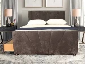 Elevate Rest Crushed Velvet Divan Bed for Comforts