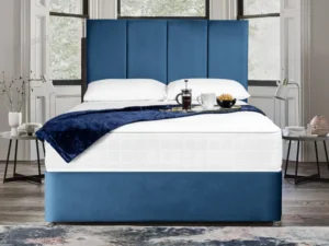 Light Blue Chenille Divan Bed