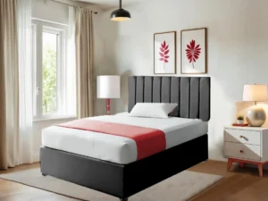 Plush Velvet Milan Panel Divan Bed black