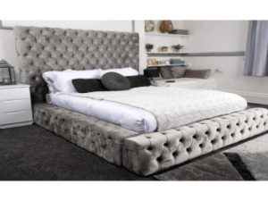 Premium Sliver Modern Sleigh Bed with Pocket Sprung Mattress