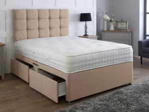 Juliano Suede Divan Bed Set With Mattress Options